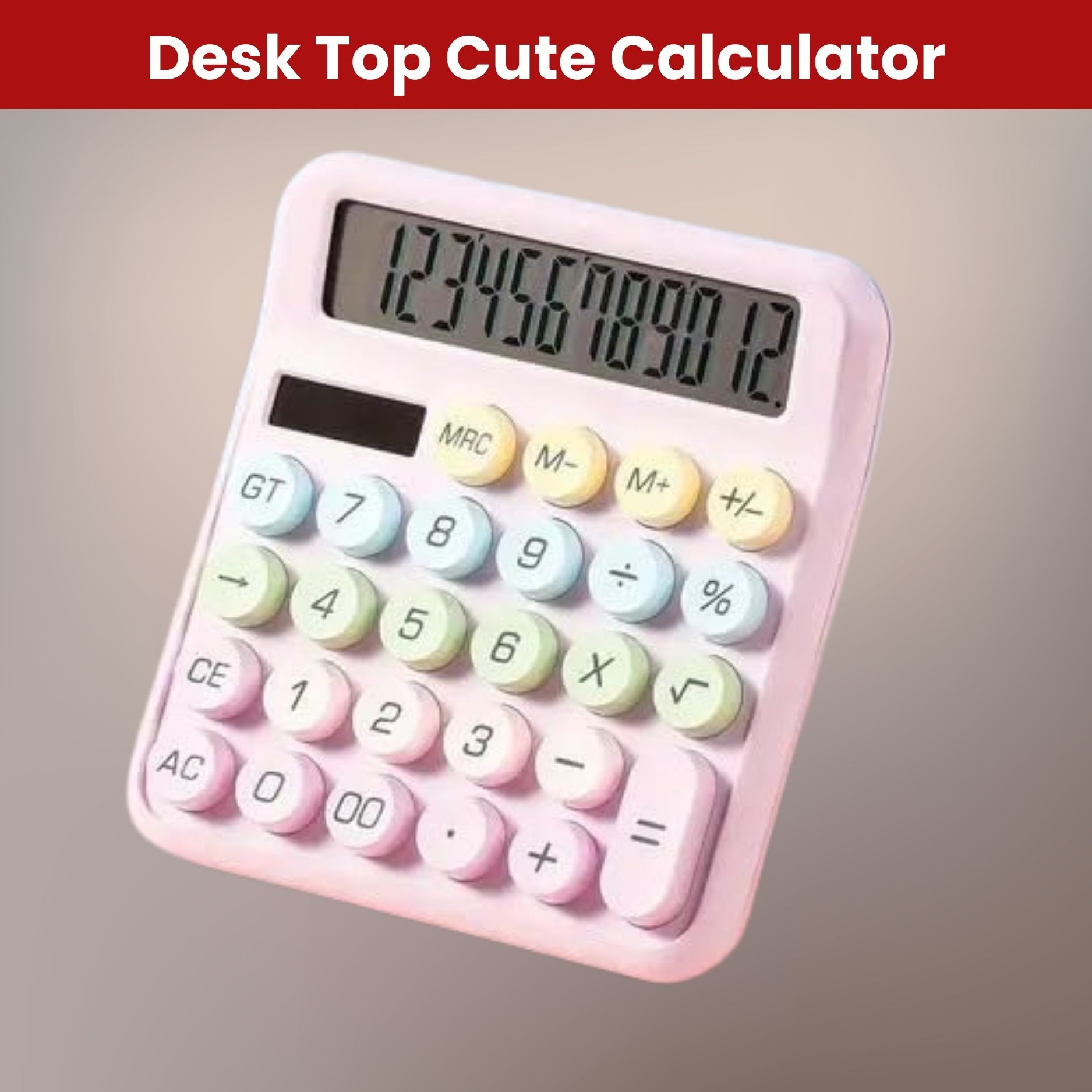 clairbell Desktop Calculator, 12-Digit Large LCD and Large Buttons for Office, Homes U463 Basic Calculator-picture-5