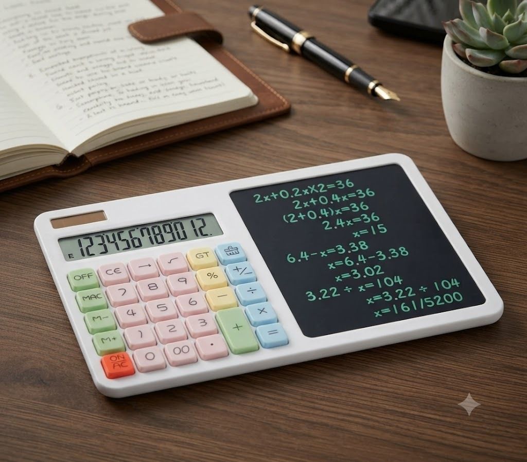 CAL12LCD001 12 Digit LCD Desktop Calculator with Writing Pad Basic Calculator-image-49
