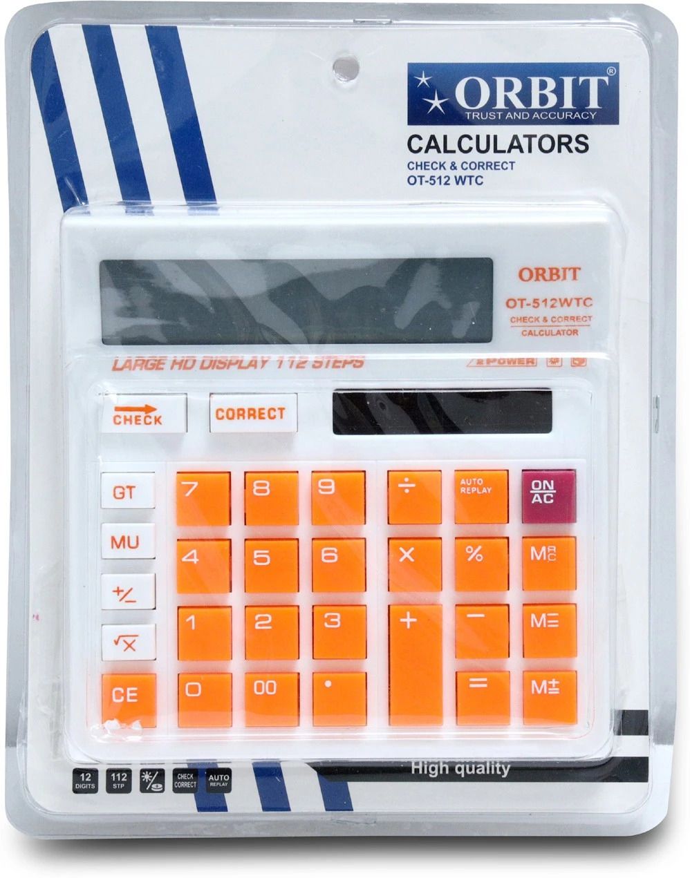 OT-512 WTC Basic Calculator – Dual Power, 12 Digit, Check & Correct (Orange) OT-512 WTC Basic Calculator – Dual Power, 12 Digit, Check & Correct (Orange) Basic Calculator-image-17