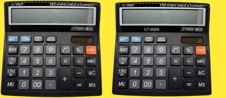 hench HN-555N Basic Calculator_N76 Desktop Calculator_N76 Financial Calculator image 1