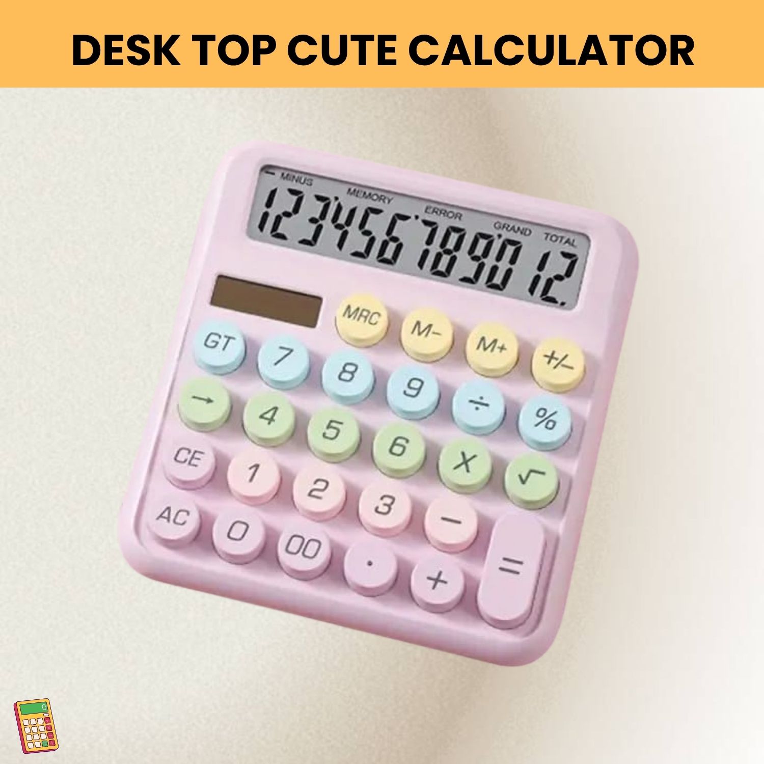 yaroh Desktop Cute Calculator, 12-Digit Large Display With Aesthetic Candy ColorW308 Desktop Cute Calculator, 12-Digit Large Display With Aesthetic Candy ColorW308 Basic Calculator-picture-15