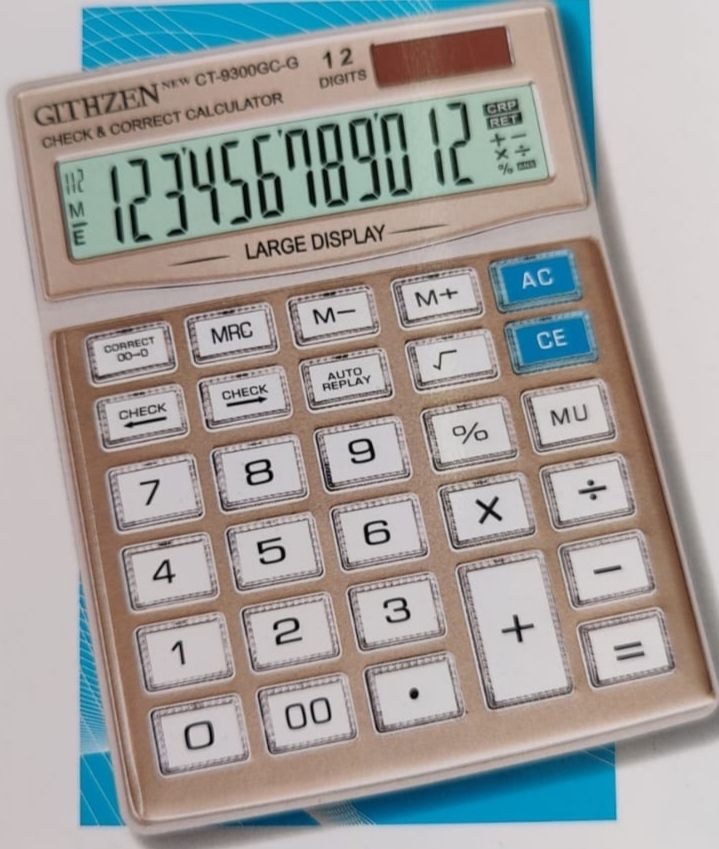 9300GC-G SMART CALCULATOR WITH BIG SCREEN BIG GLASS BUTTON BasicCalculator