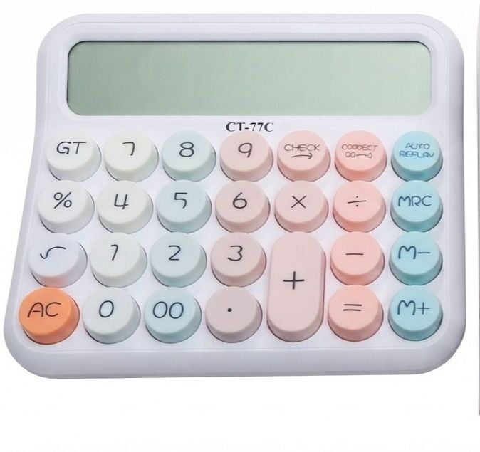 12 DIGIT LARGE LCD DISPLAY-MULTI-COLOUR BASIC CALCULATOR GITHZEN CT-77C Basic Calculator-image-43