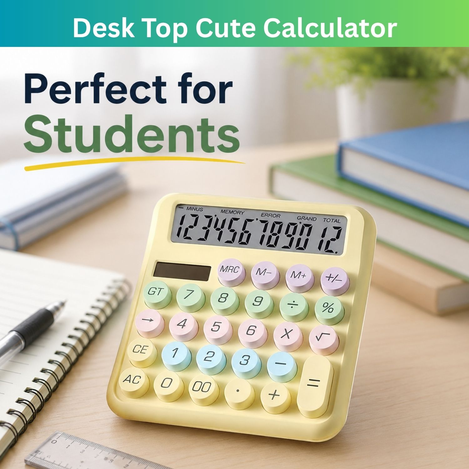 Desktop Calculator 12 Digits Large LCD Display & Big Buttons For Home/OfficeN311 Financial Calculator-image-44