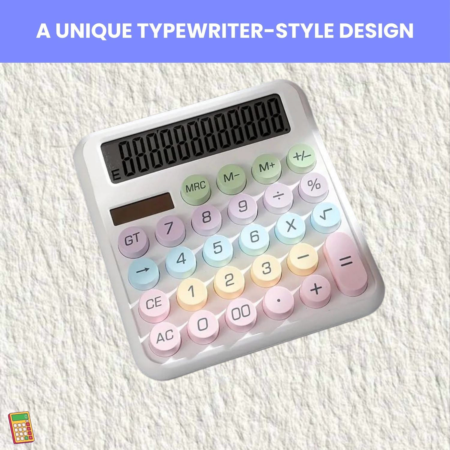 Desktop Cute Calculator, 12-Digit Large Display With Aesthetic Candy ColorR345 Desktop Cute Calculator, 12-Digit Large Display With Aesthetic Candy ColorE345 Basic Calculator-image-48