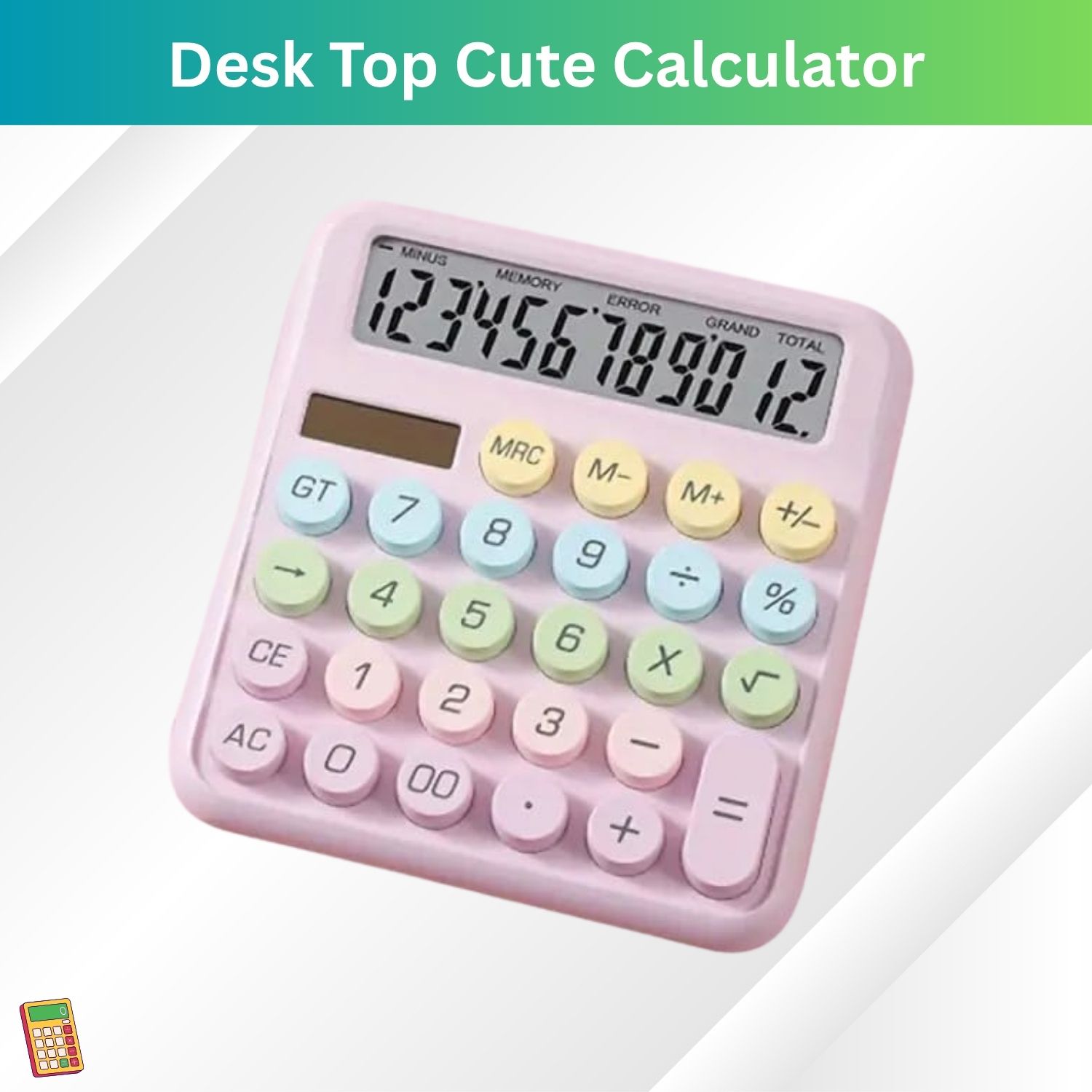 sacro Desktop Cute Calculator, 12-Digit Large Display With Aesthetic Candy ColorR59 Desktop Cute Calculator, 12-Digit Large Display With Aesthetic Candy ColorW59 Basic Calculator-picture-34