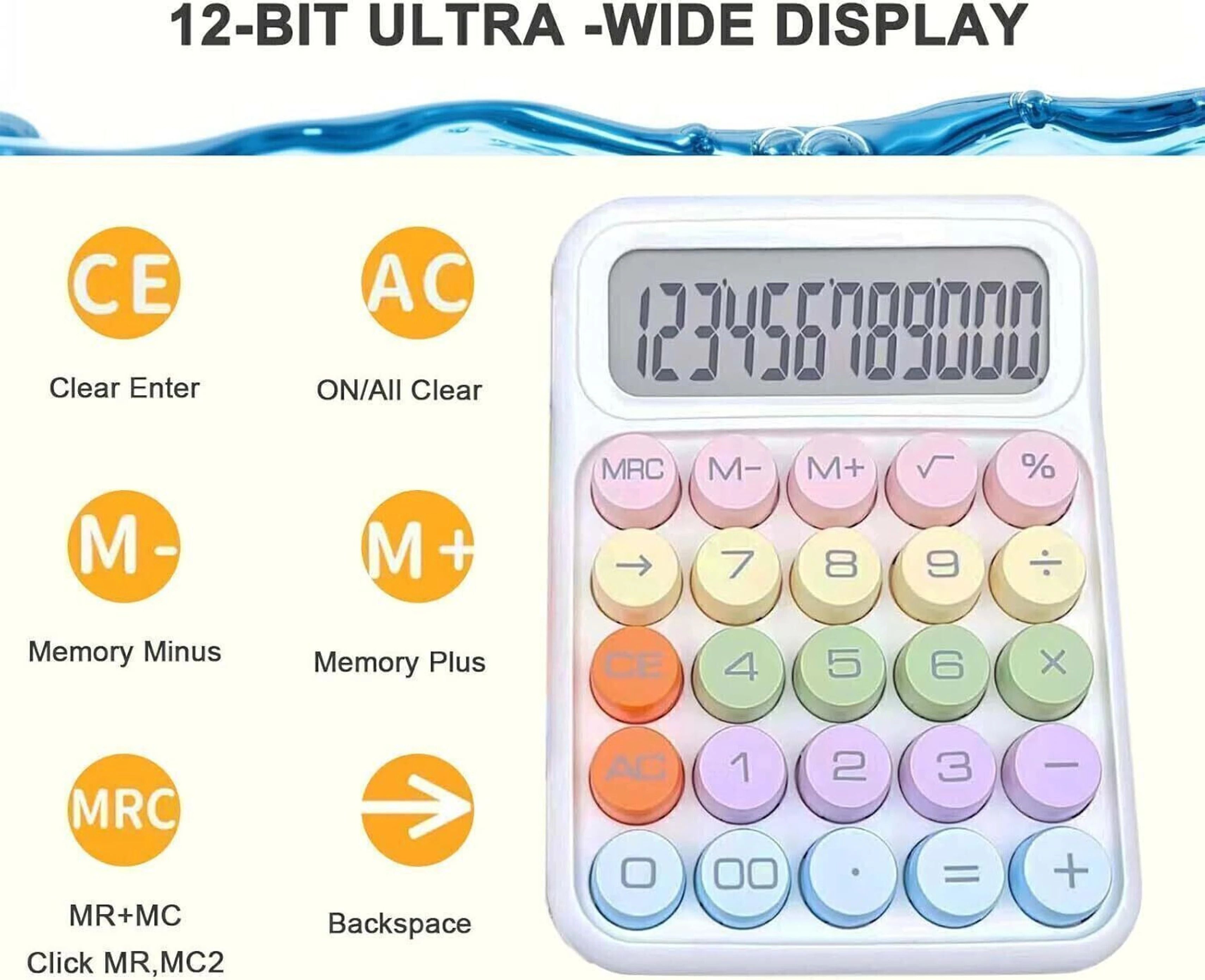Professional 12-Digit Electronic Calculator Large Display,Responsive Keys D326 Large Display 12-Digit Calculator with Solar & Battery Power J Financial Calculator-image-43