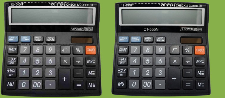 hench HN-555N Basic Calculator_N34 Desktop Calculator_N34 Financial Calculator image 1