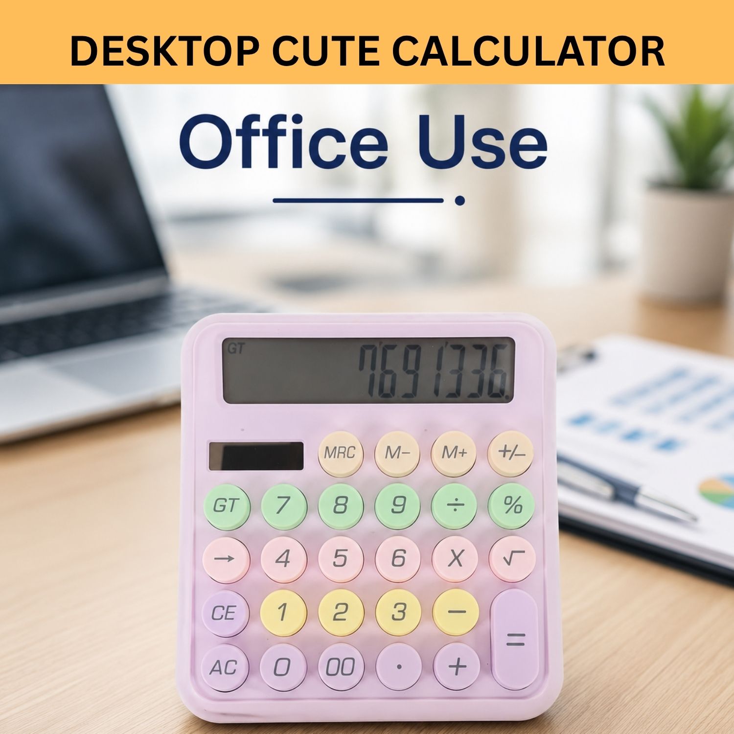 frony Desktop Calculator 12 Digits Large LCD Display & Big Buttons For Home/OfficeN32 Financial Calculator-picture-45