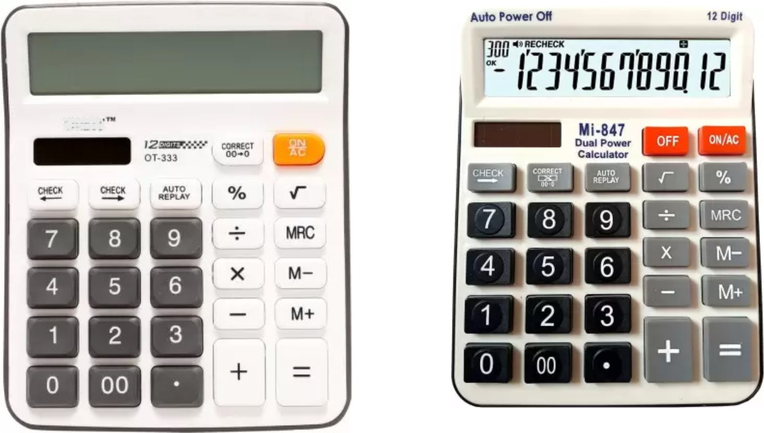 german valley A Superb Calculator Combo of 333Grey And 847 With Soft Keys Basic Calculator image 1