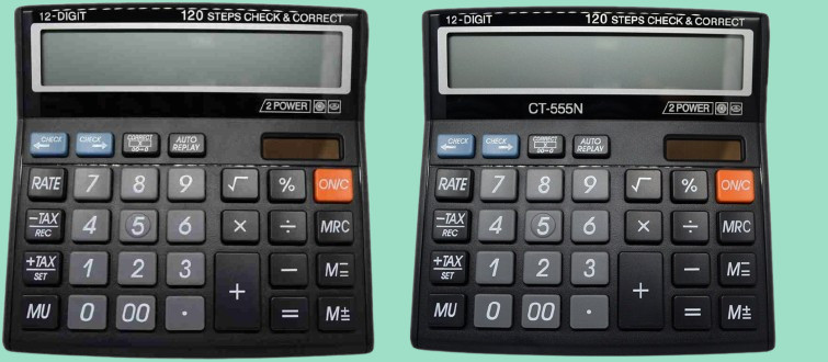 hench HN-555N Basic Calculator_N27 Desktop Calculator_N27 Financial Calculator image 1