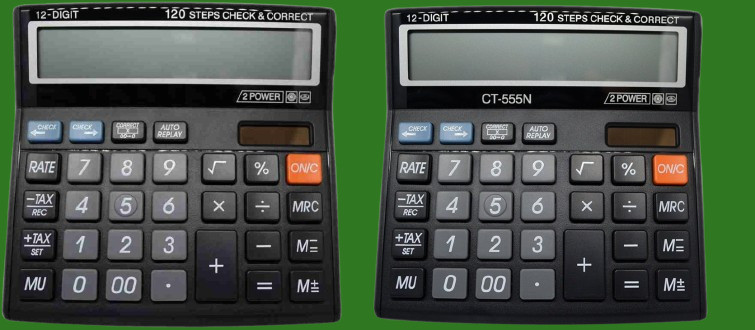 hench HN-555N Basic Calculator_N48 Desktop Calculator_N48 Financial Calculator image 1