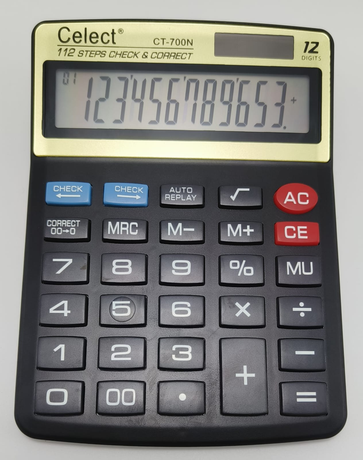 celect CT- 700N 12 Digit Calculator with Large Display and Sturdy Design for Office BasicCalculator image 1
