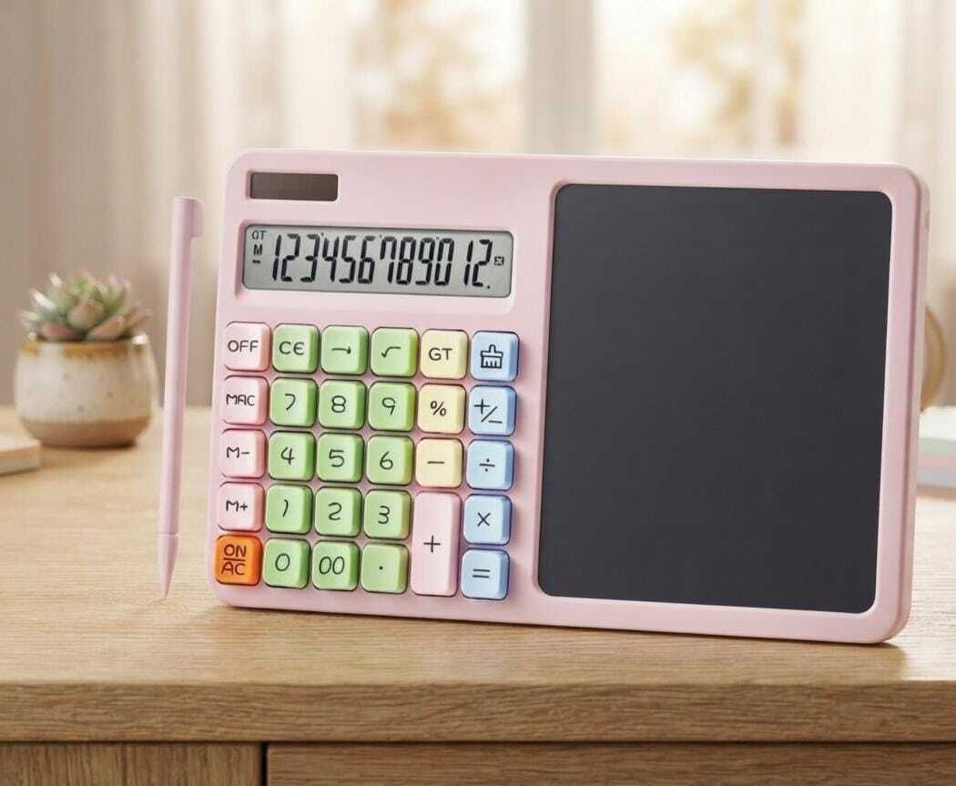 lukaf Compact Digital Calculator with Memo Board Compact Digital Calculator with Memo Board Basic Calculator-picture-46