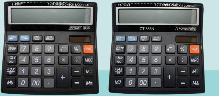 hench HN-555N Basic Calculator_N177 Desktop Calculator_N177 Financial Calculator image 1