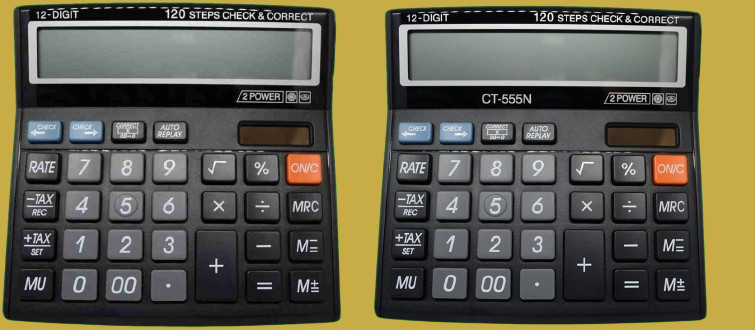 hench HN-555N Basic Calculator_N23 Desktop Calculator_N23 Financial Calculator image 1