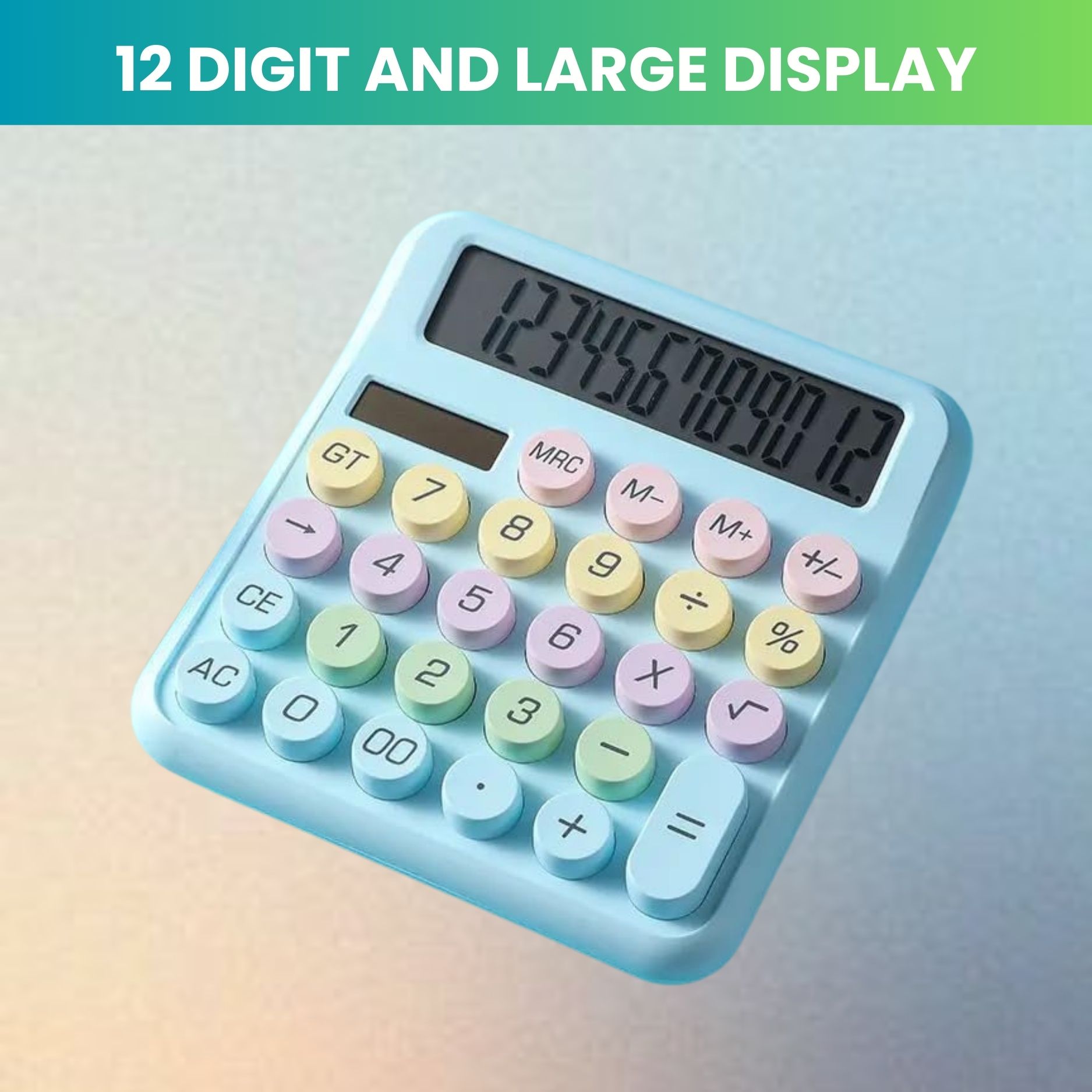 Desktop Calculator, 12-Digit Large LCD and Large Buttons for Office, Homes O270 Basic Calculator-image-31