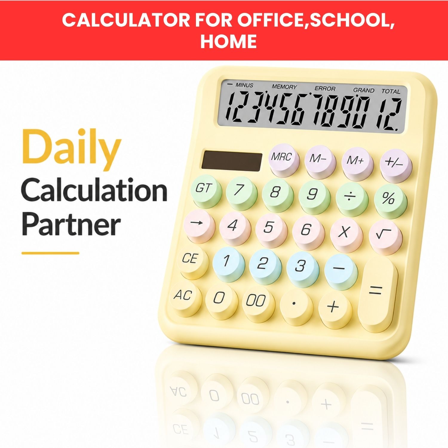 yaroh Desktop Calculator 12 Digits Large LCD Display & Big Buttons For Home/OfficeM96 Financial Calculator-picture-17