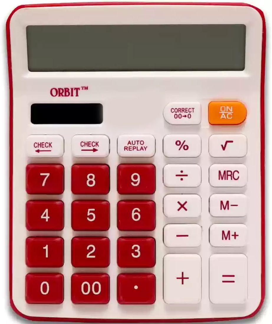SUPER STYLISH EVERYDAY USE DUAL POWER OT-612 DUAL POWER FAIR & FAST RED Basic Calculator-image-24