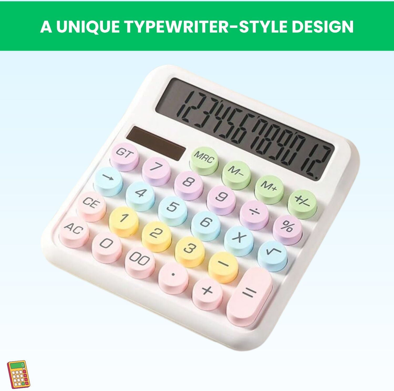 frony Desktop Cute Calculator, 12-Digit Large Display With Aesthetic Candy ColorU310 Desktop Cute Calculator, 12-Digit Large Display With Aesthetic Candy ColorQ310 Basic Calculator-picture-16