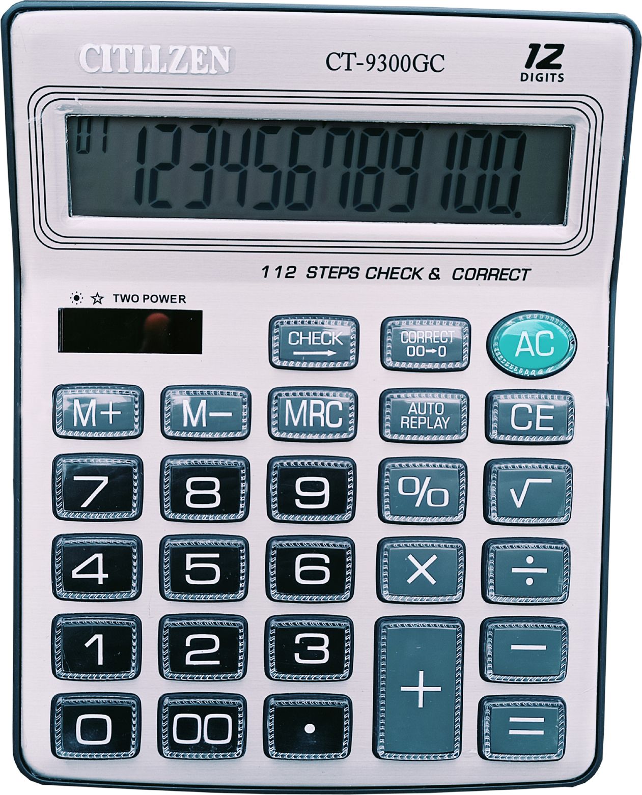 CT-9300GC 112 Steps Check, 5 Inch Big Display, Two Way Power, 00 Key, MU Electronic Financial Calculator-image-44