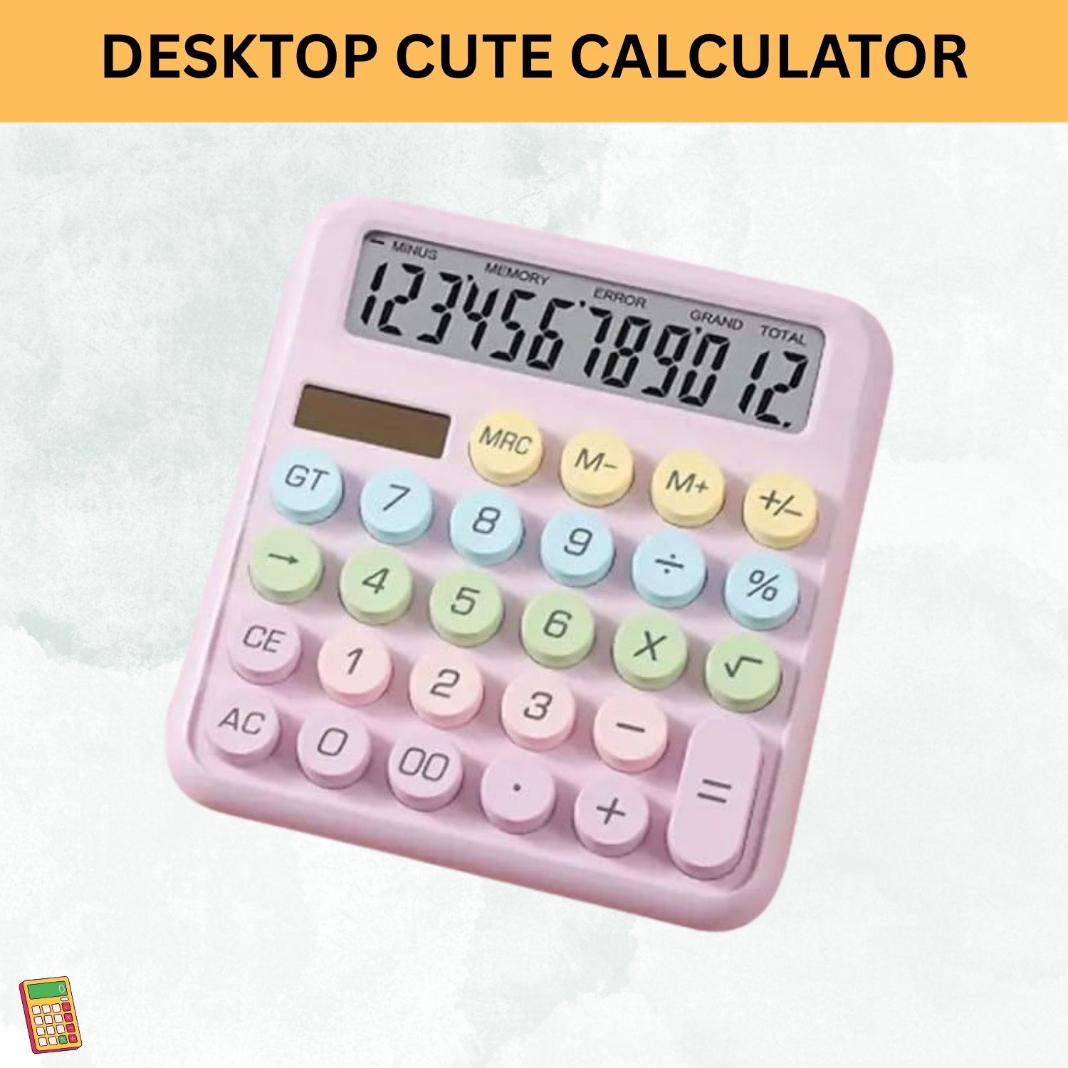 clairbell Desktop Cute Calculator, 12-Digit Large Display With Aesthetic Candy ColorI315 Desktop Cute Calculator, 12-Digit Large Display With Aesthetic Candy ColorE315 Basic Calculator-picture-19