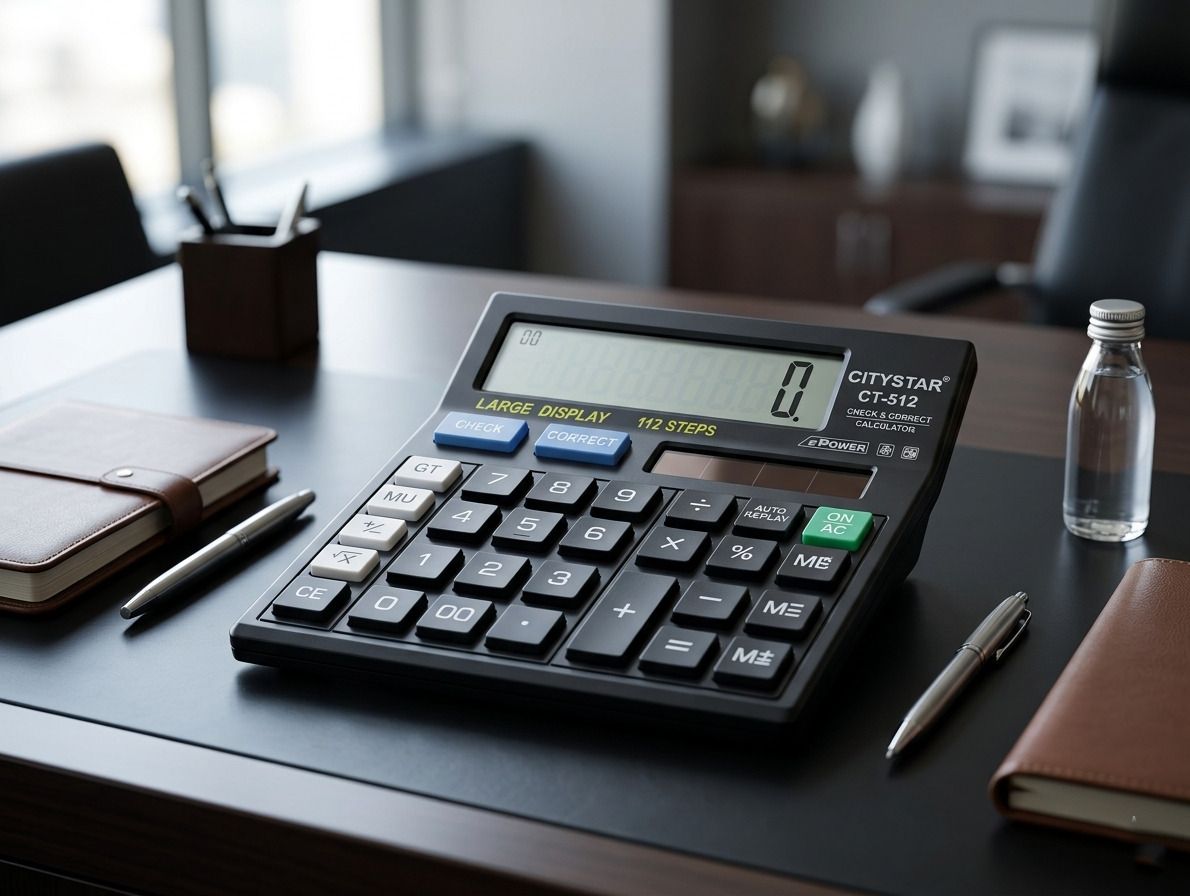2026-512 City Star Dual Power Business Calculator | Large LCD & Comfortable Buttons Basic Calculator-image-20