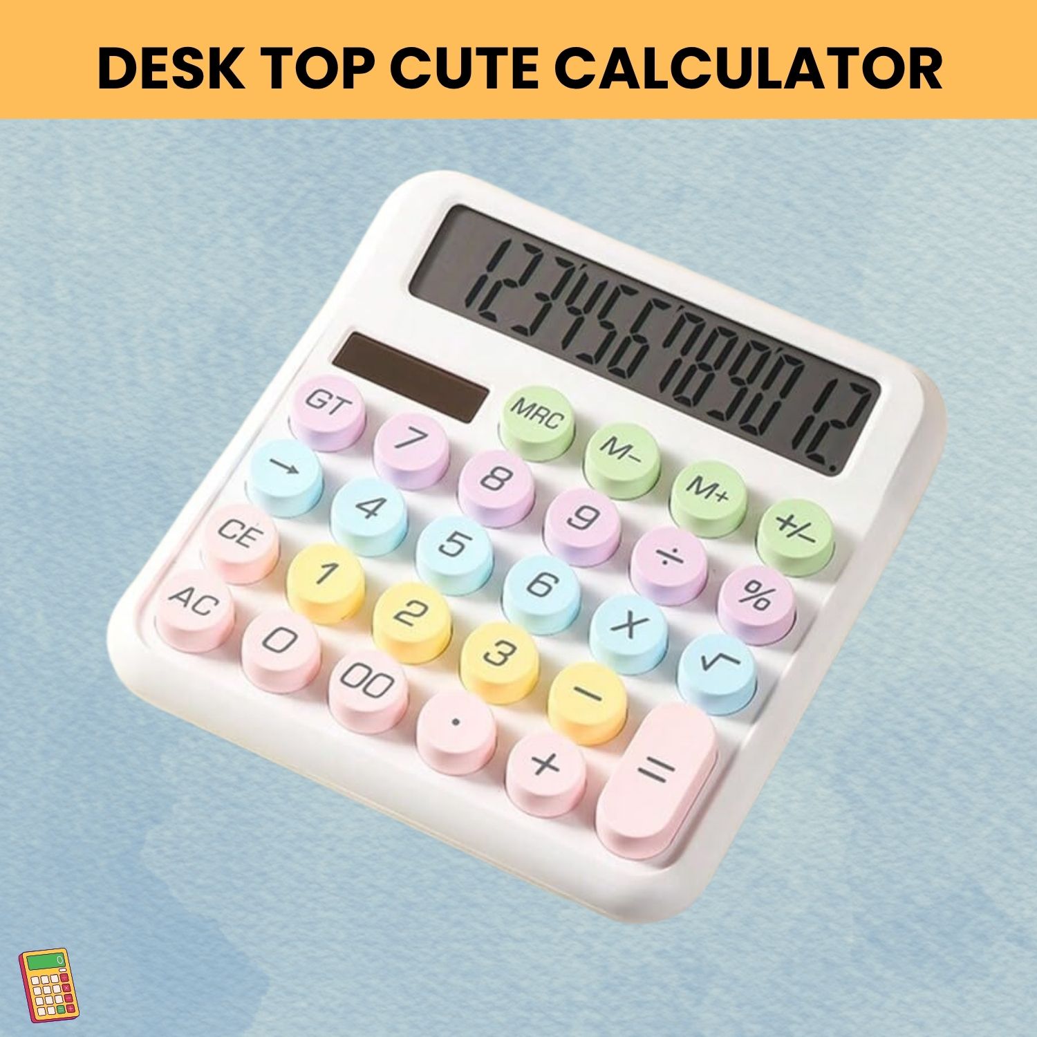 frony Desktop Cute Calculator, 12-Digit Large Display With Aesthetic Candy ColorU482 Desktop Cute Calculator, 12-Digit Large Display With Aesthetic Candy ColorW482 Basic Calculator-picture-20