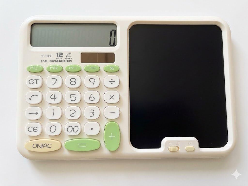steflon Desk Basic Calculator with Notepad-multicolor-1pcs Desk Basic Calculator with Notepad Basic Calculator-picture-24