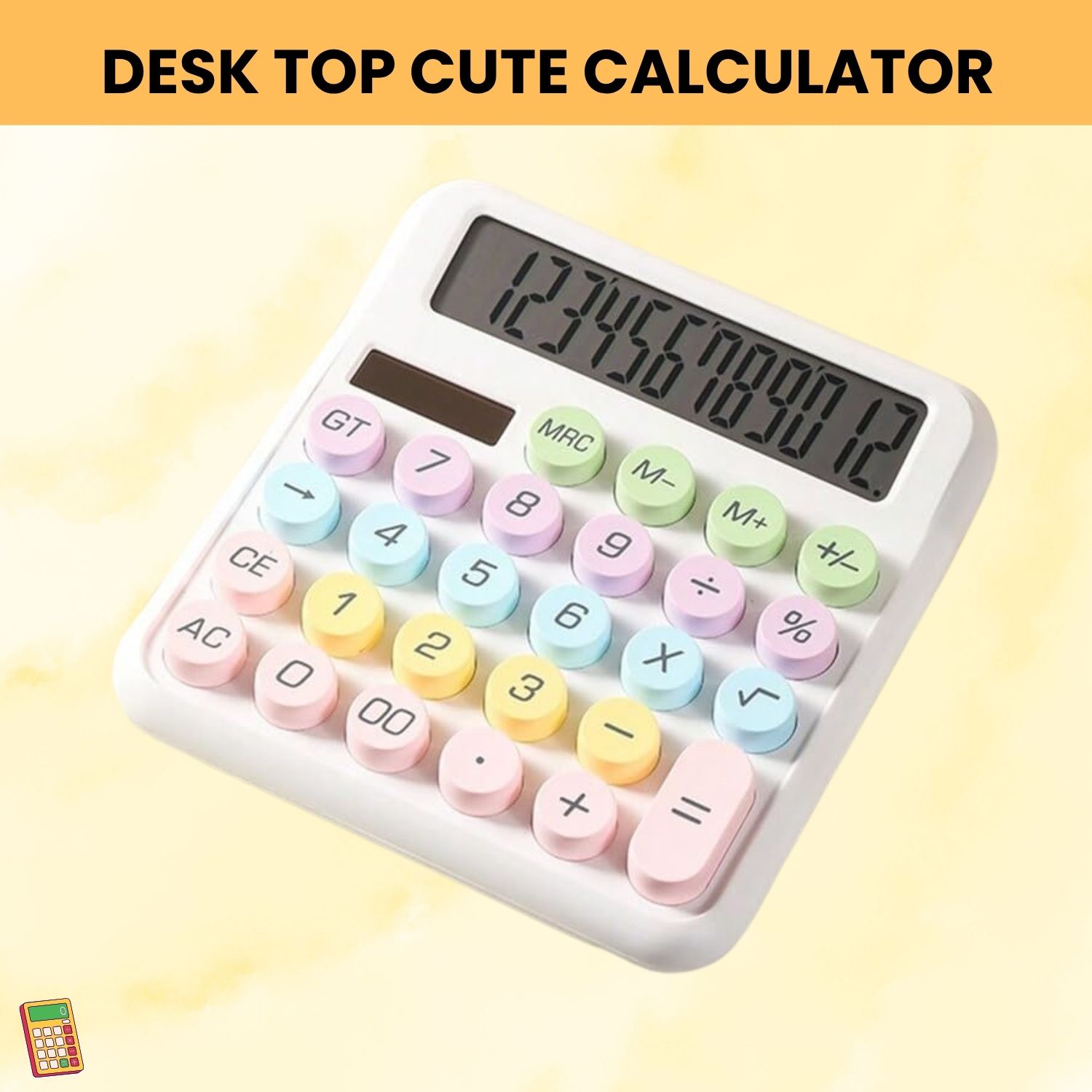 guggu Desktop Cute Calculator, 12-Digit Large Display With Aesthetic Candy ColorK490 Desktop Cute Calculator, 12-Digit Large Display With Aesthetic Candy ColorQ490 Basic Calculator-picture-13