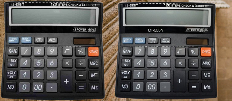 hench HN-555N Basic Calculator_N148 Desktop Calculator_N148 Financial Calculator image 1