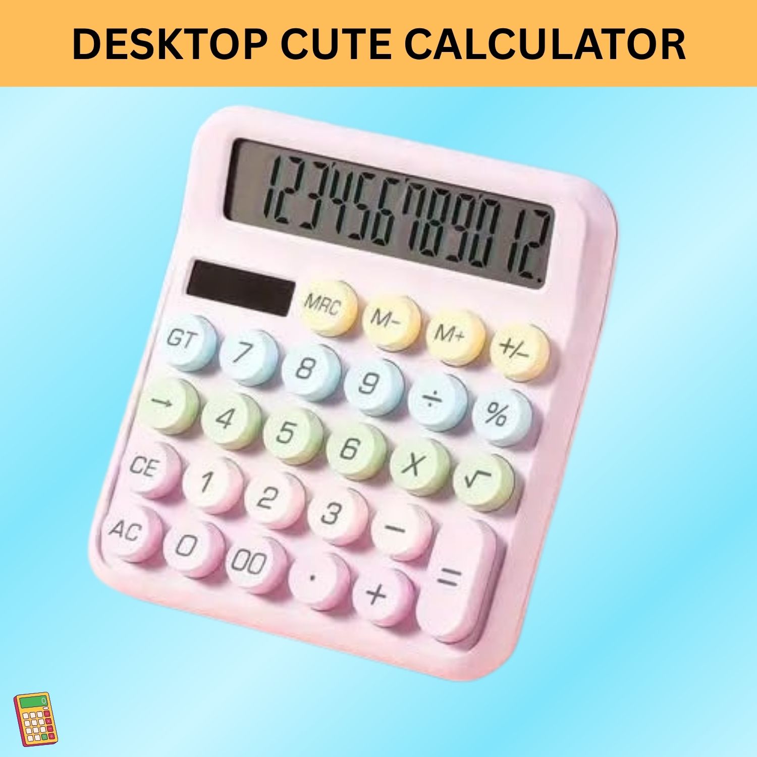 frony Desktop Cute Calculator, 12-Digit Large Display With Aesthetic Candy ColorY239 Desktop Cute Calculator, 12-Digit Large Display With Aesthetic Candy ColorW239 Basic Calculator-picture-15