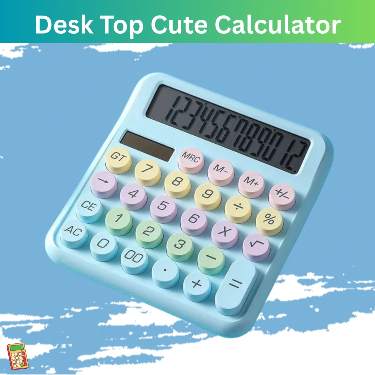 frony Desktop Cute Calculator, 12-Digit Large Display With Aesthetic Candy ColorU76 Desktop Cute Calculator, 12-Digit Large Display With Aesthetic Candy ColorQ76 Basic Calculator-picture-28