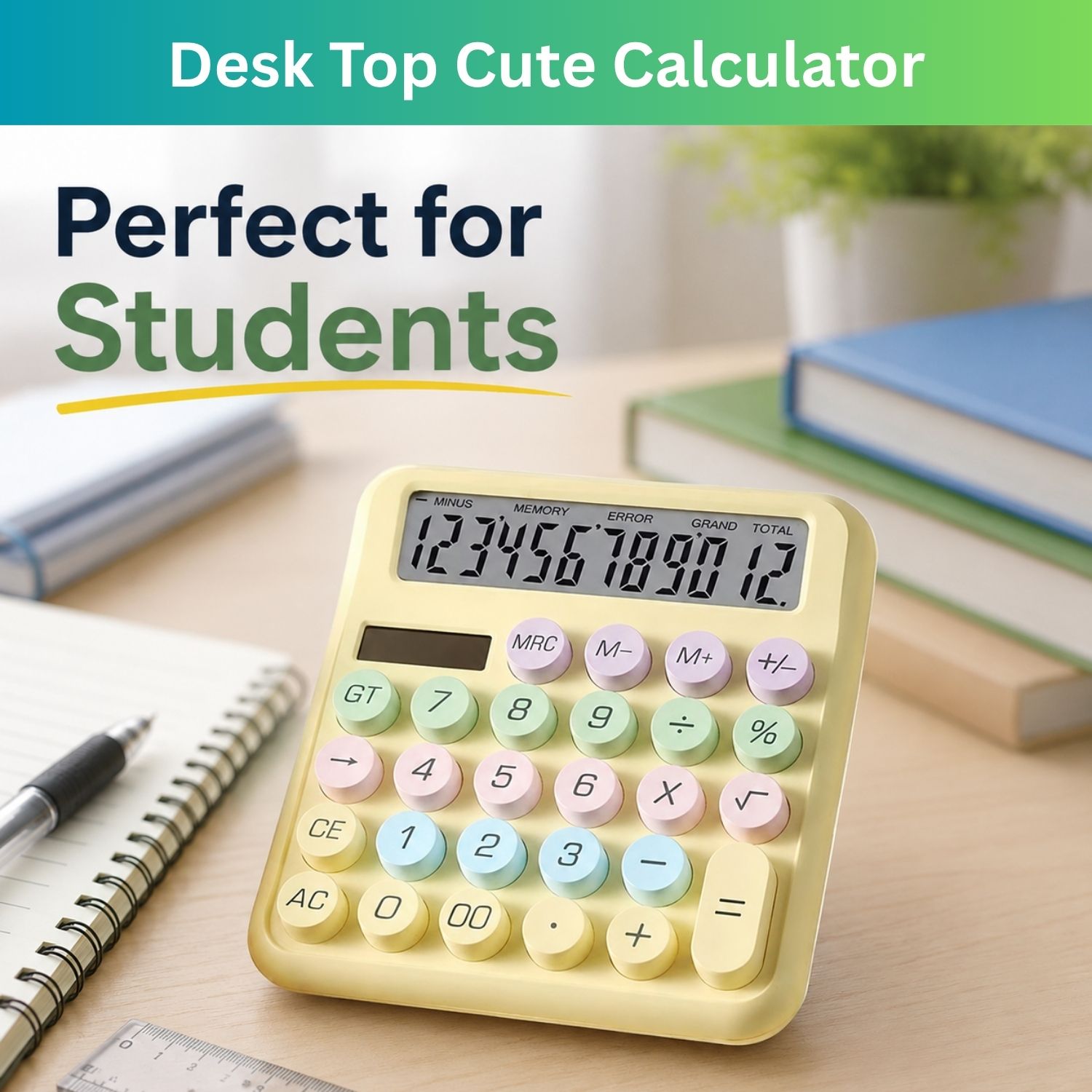 Desktop Calculator 12 Digits Large LCD Display & Big Buttons For Home/OfficeM312 Financial Calculator-image-48
