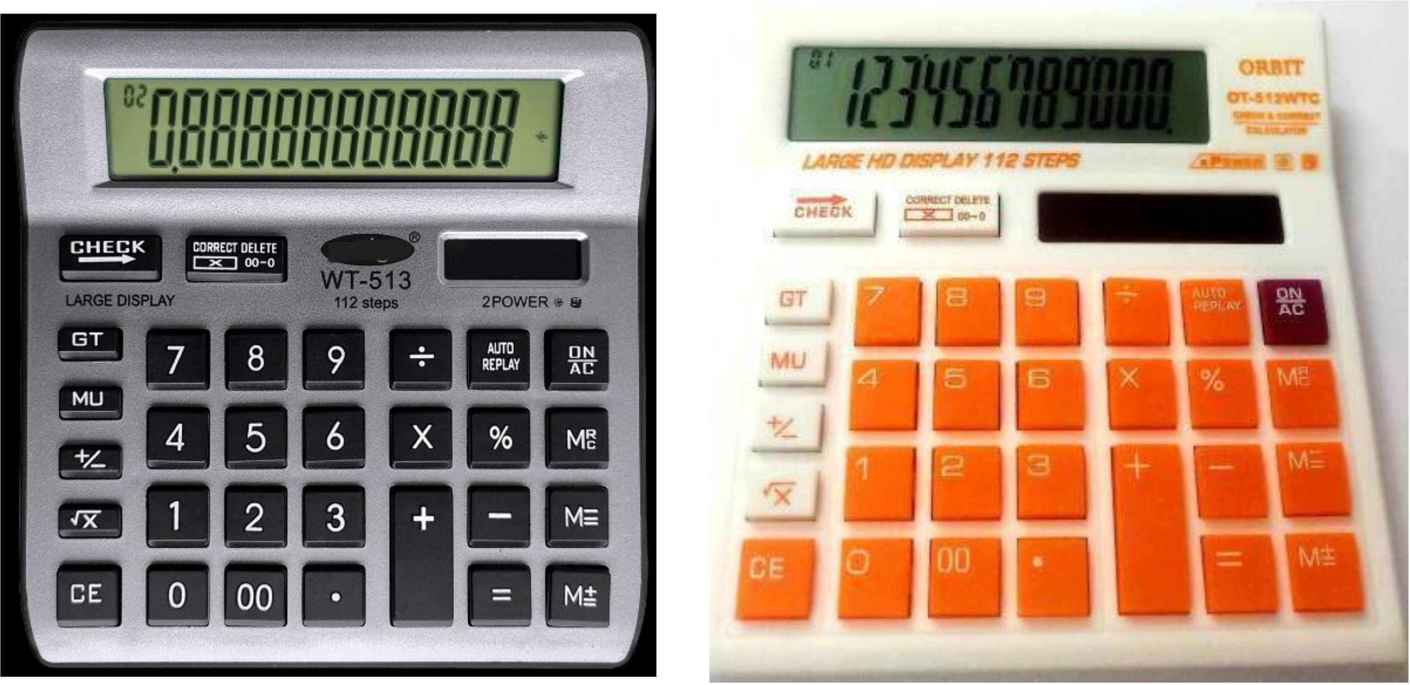 german valley A Superb Calculator Combo of 513Silver And 512WTC Orange With Soft Keys Basic Calculator image 1