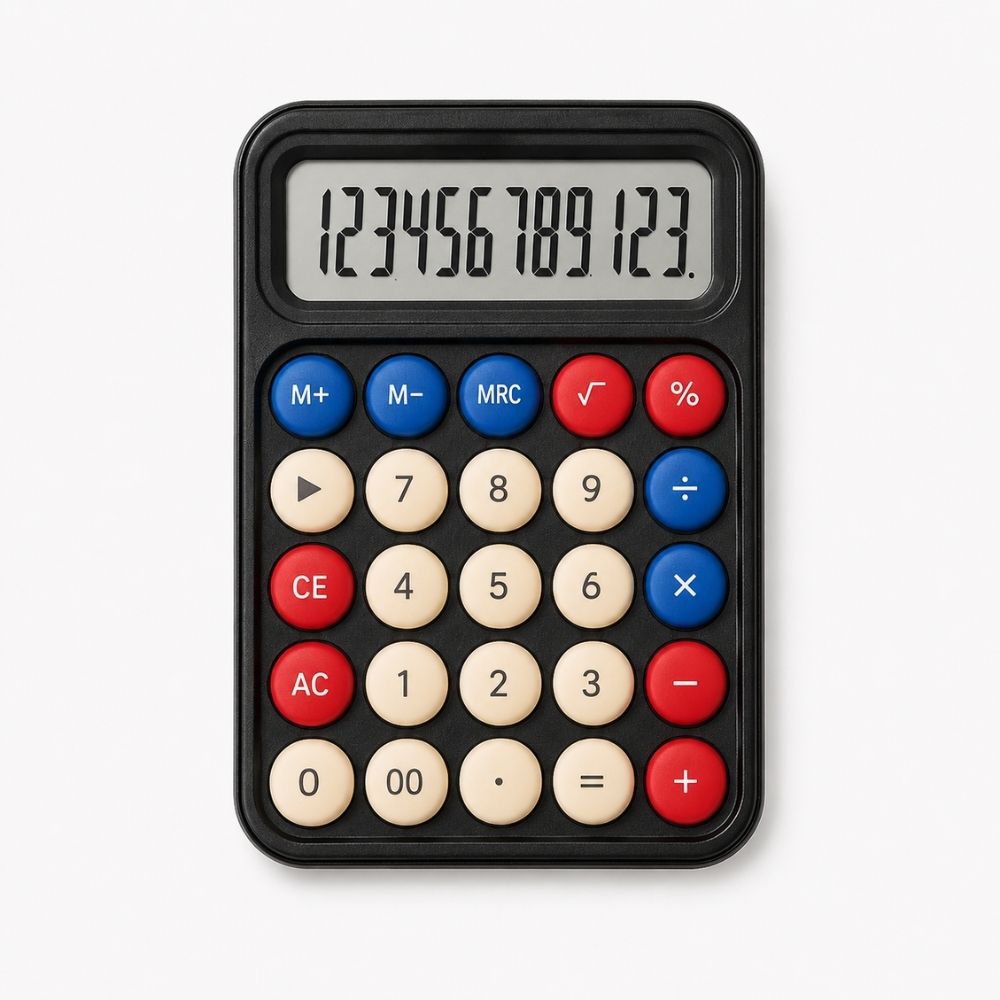 COLORFUL-BLACK-03 WELPEL Cute Original 12-Digit Calculator for School, Students & Shop Basic Calculator-image-30