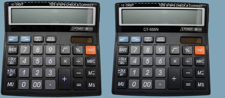 hench HN-555N Basic Calculator_N275 Desktop Calculator_N275 Financial Calculator image 1