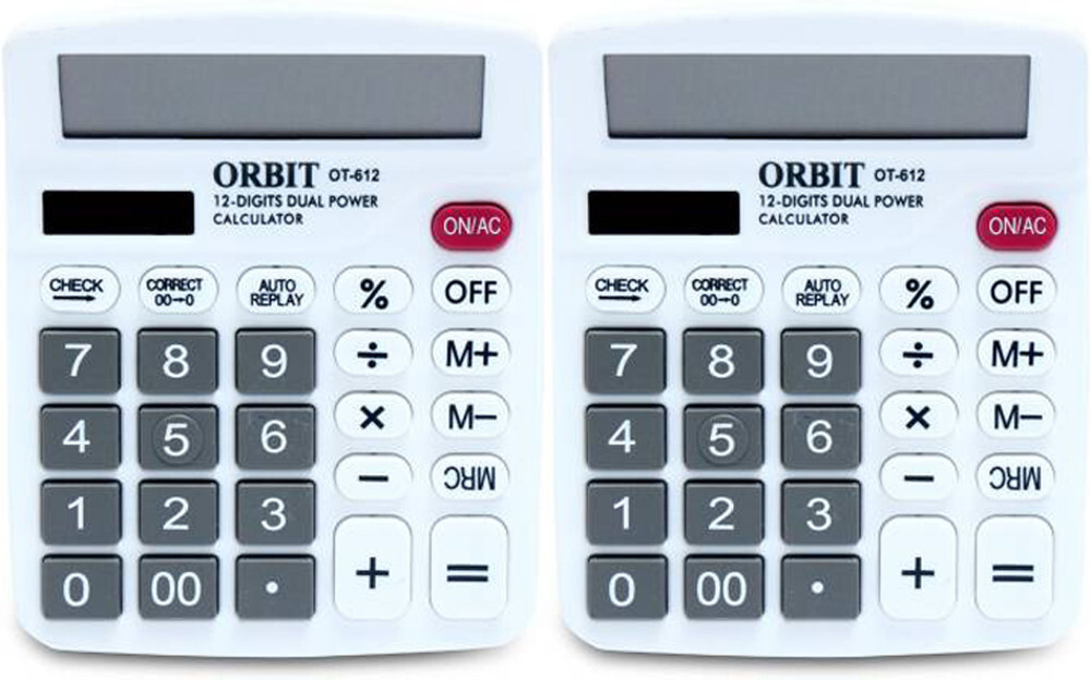 villy orbit ot 612 check correct white basic calculator orbit ot 612 check correct white basic calculator BasicCalculator image 1