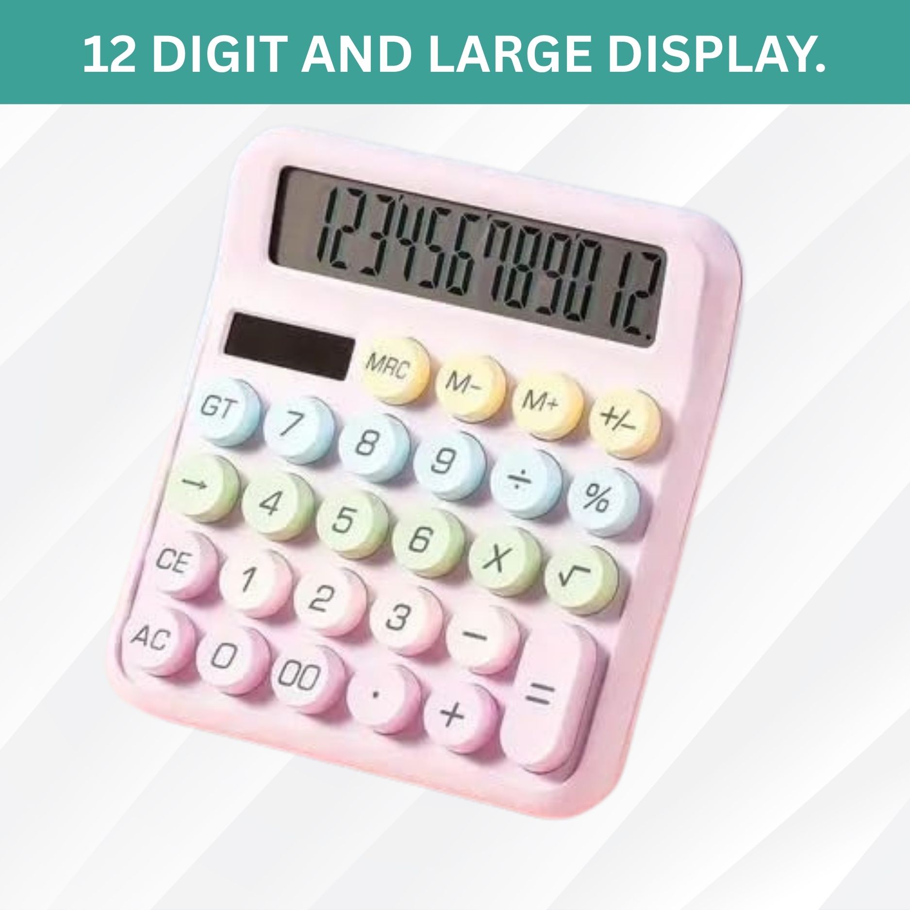 sacro Desktop Calculator, 12-Digit Large LCD and Large Buttons for Office, Homes E15 Basic Calculator-picture-7