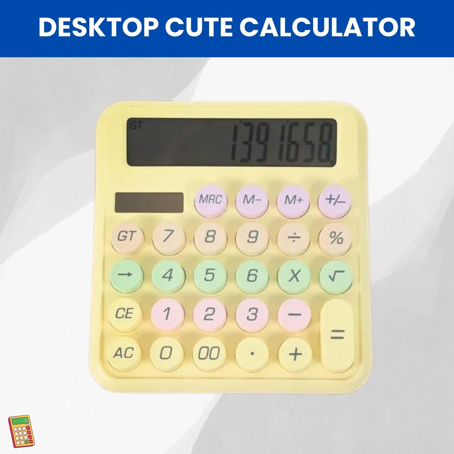 guggu Desktop Cute Calculator, 12-Digit Large Display With Aesthetic Candy ColorK168 Desktop Cute Calculator, 12-Digit Large Display With Aesthetic Candy ColorE168 Basic Calculator-picture-19