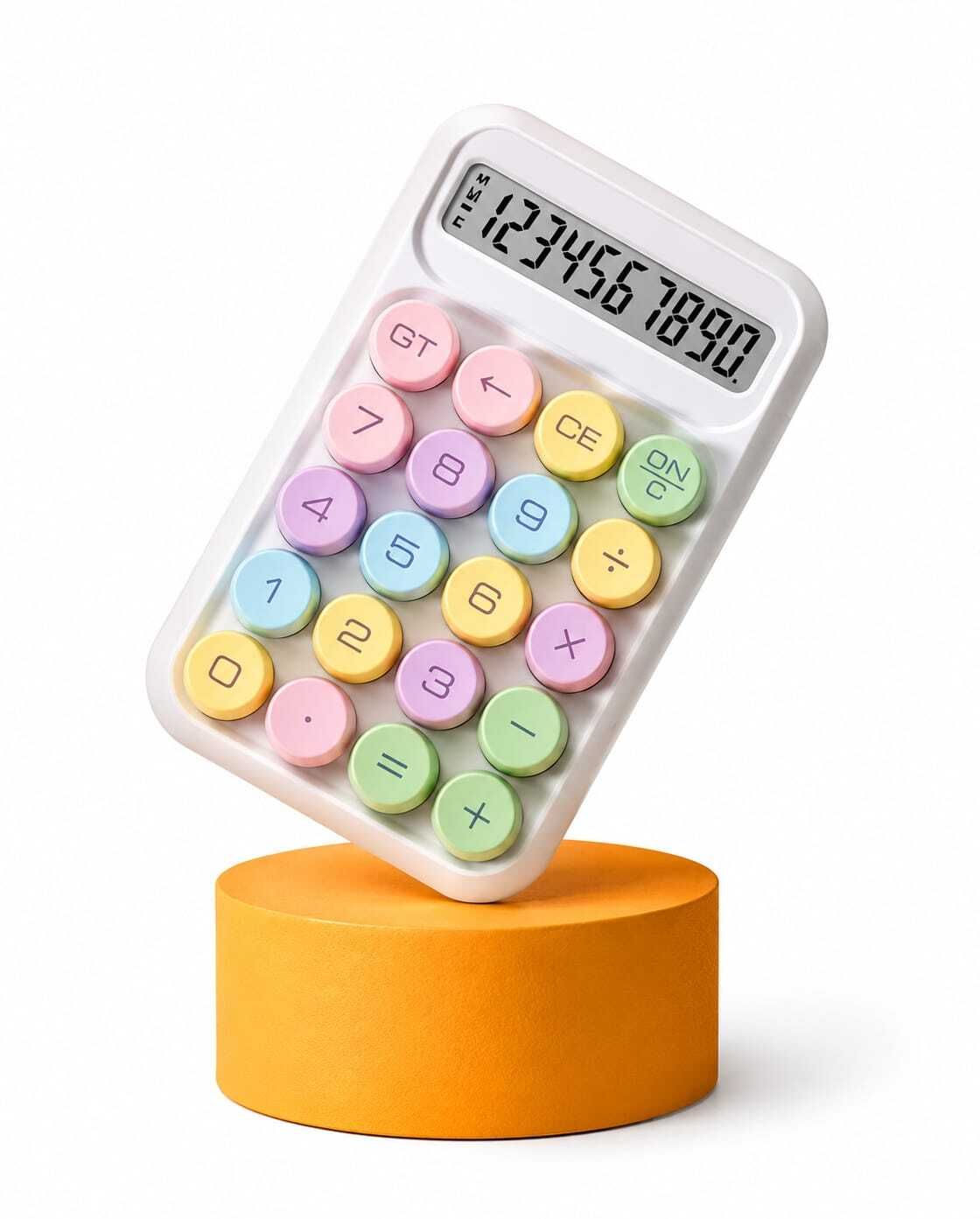 CAL12002 Portable 12 Digit Calculator with Big LCD Screen and Soft Round Keys Basic Calculator-image-34