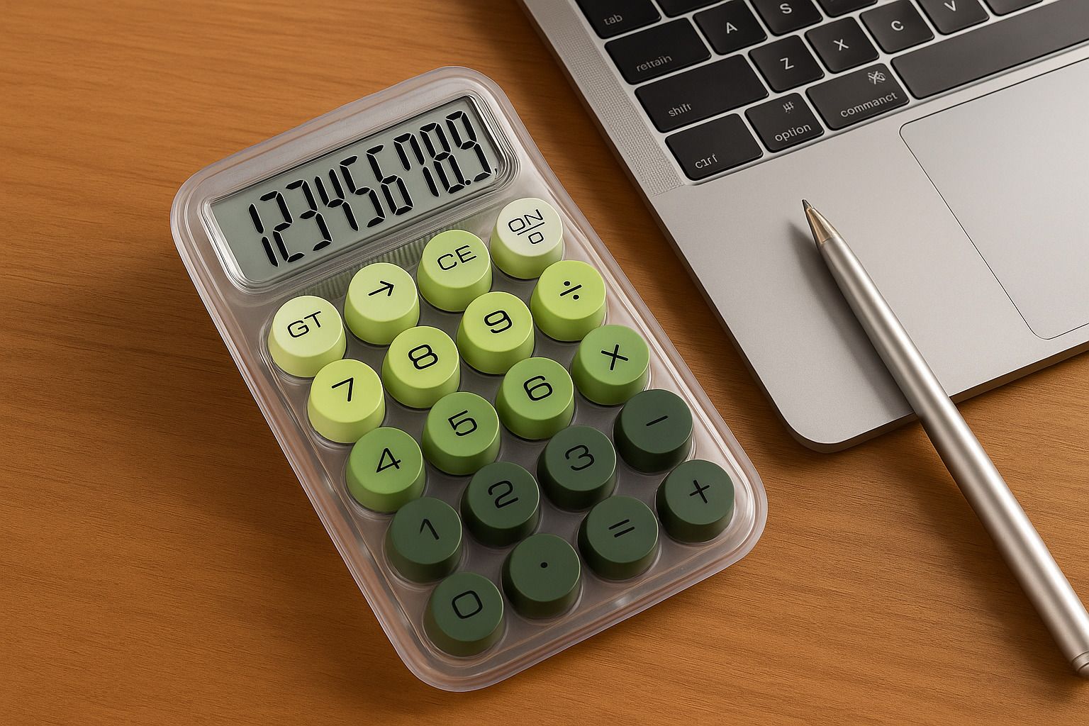 jago MINI GREEN Transparent * 01 MINI GREEN CALCUATOR * 01 Basic Calculator-picture-24