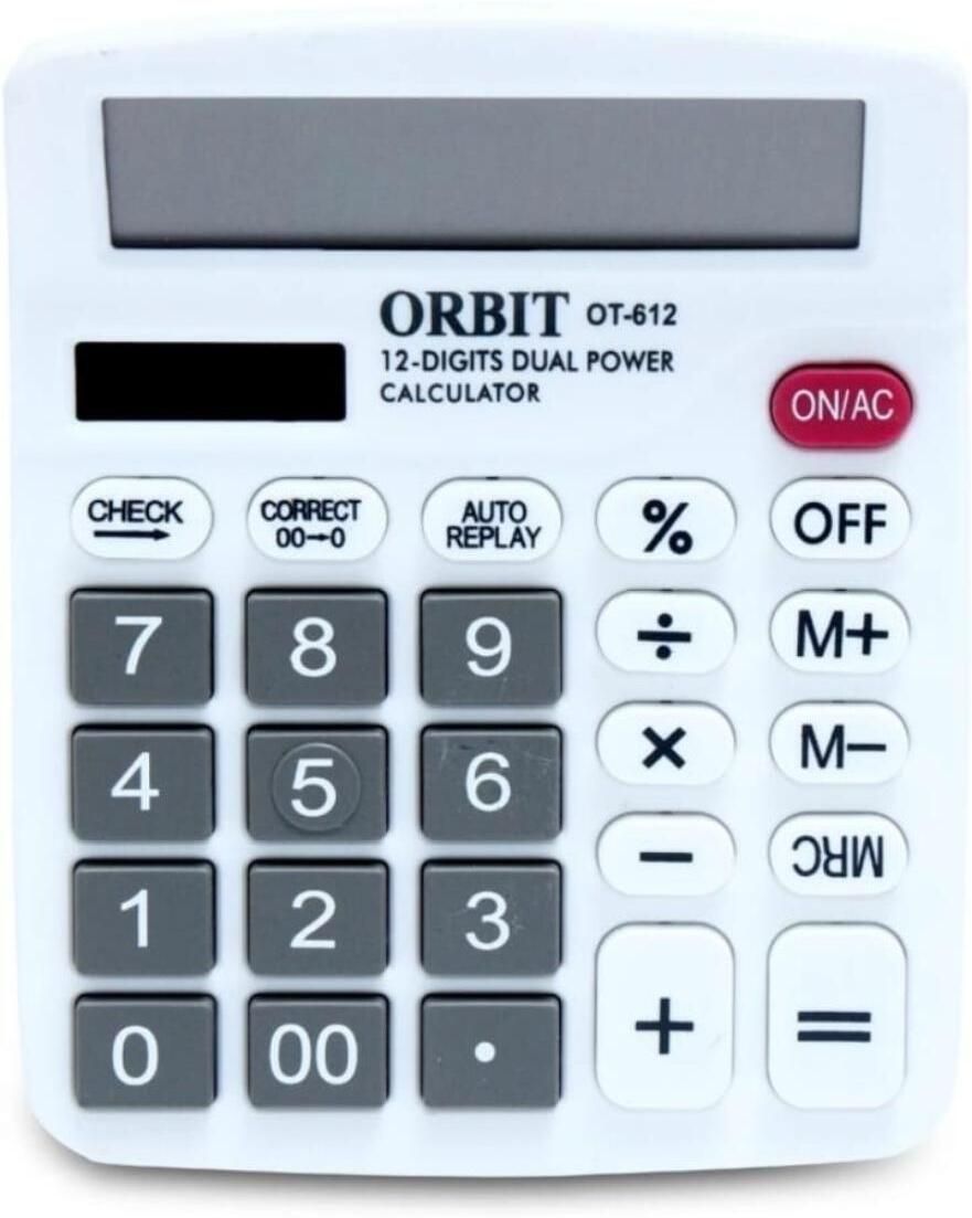 Orbit OT-612 CHECK & CORRECT White BasicCalculator-image-31