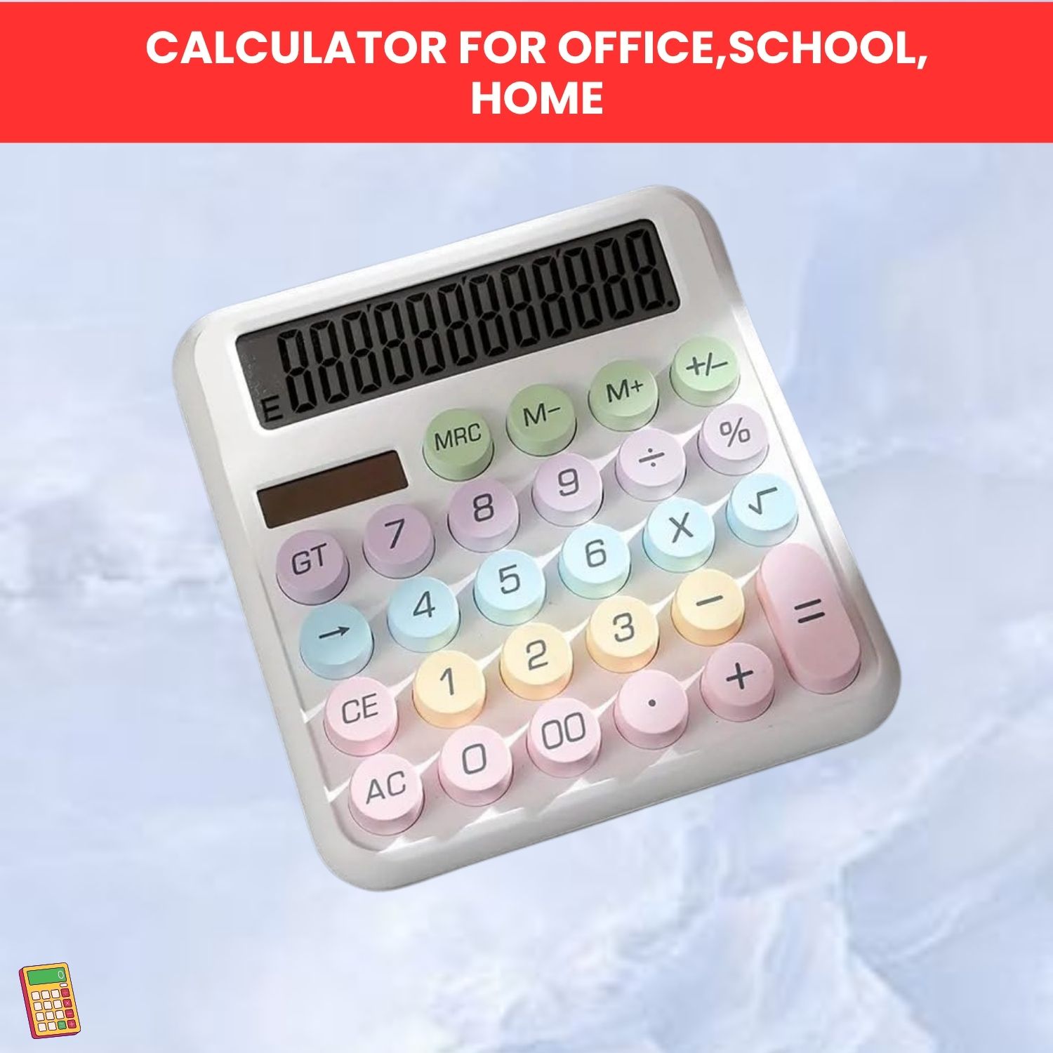 frony Desktop Cute Calculator, 12-Digit Large Display With Aesthetic Candy ColorU230 Desktop Cute Calculator, 12-Digit Large Display With Aesthetic Candy ColorW230 Basic Calculator-picture-14
