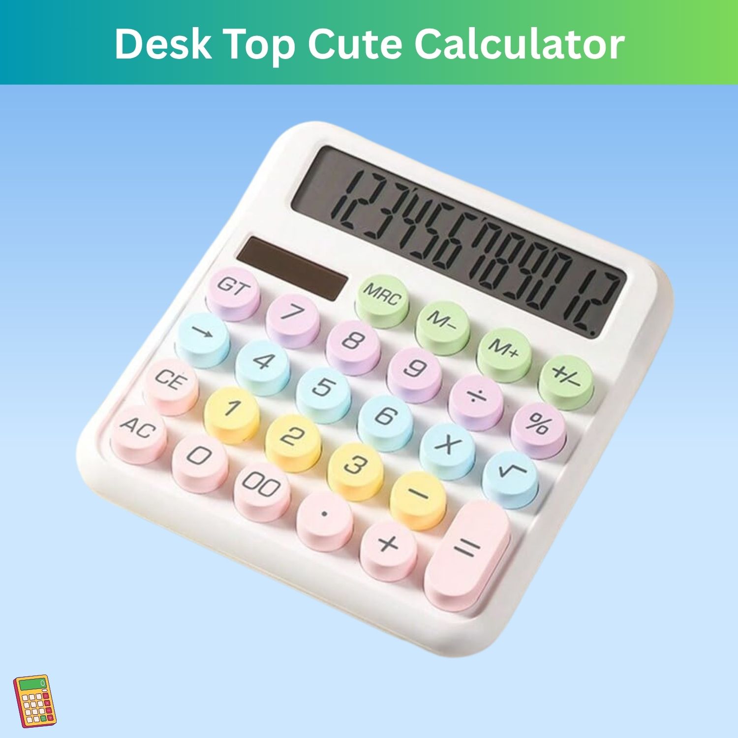 guggu Desktop Cute Calculator, 12-Digit Large Display With Aesthetic Candy ColorK196 Desktop Cute Calculator, 12-Digit Large Display With Aesthetic Candy ColorQ196 Basic Calculator-picture-17