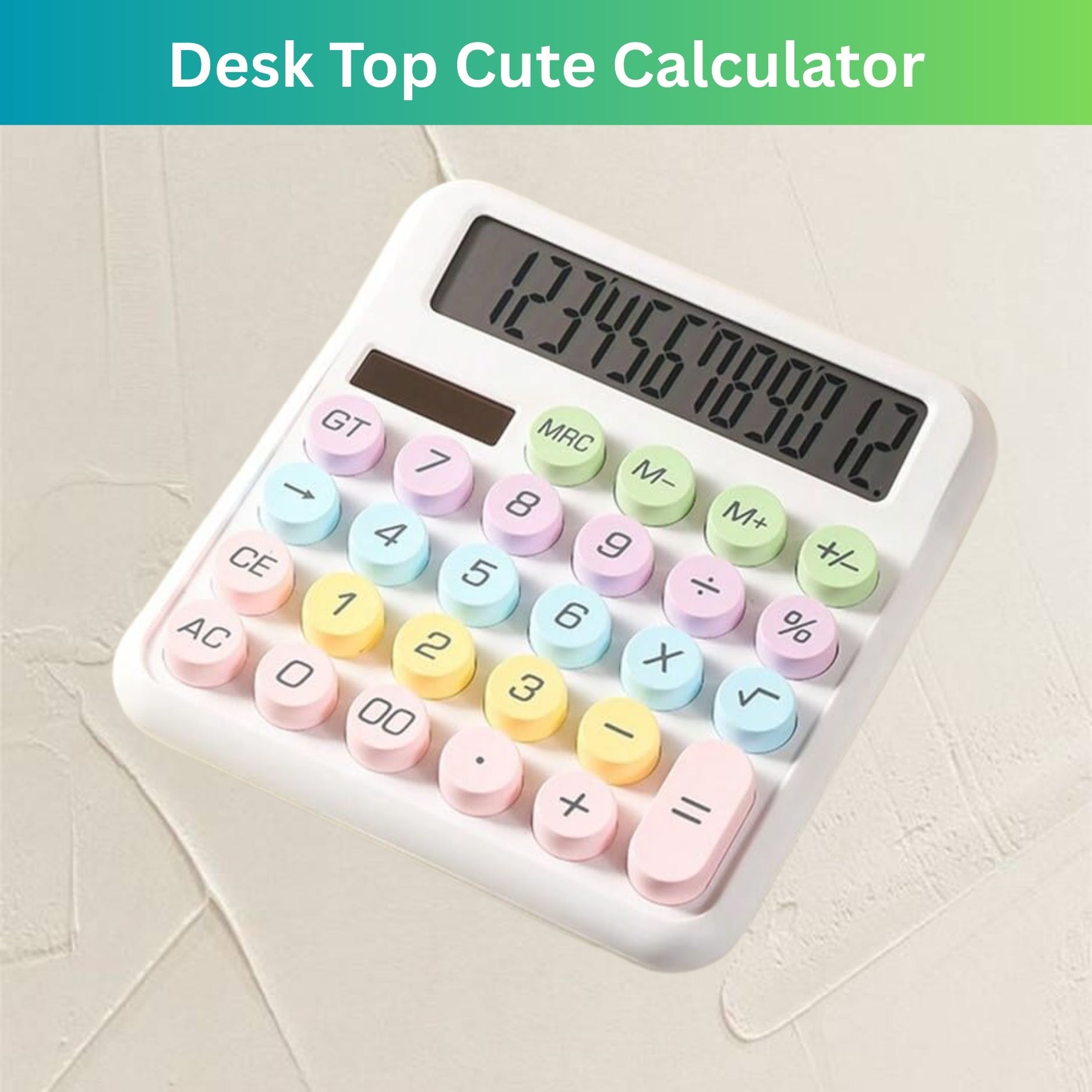 Desktop Calculator, 12-Digit Large LCD and Large Buttons for Office, Homes Y102 Basic Calculator-image-44