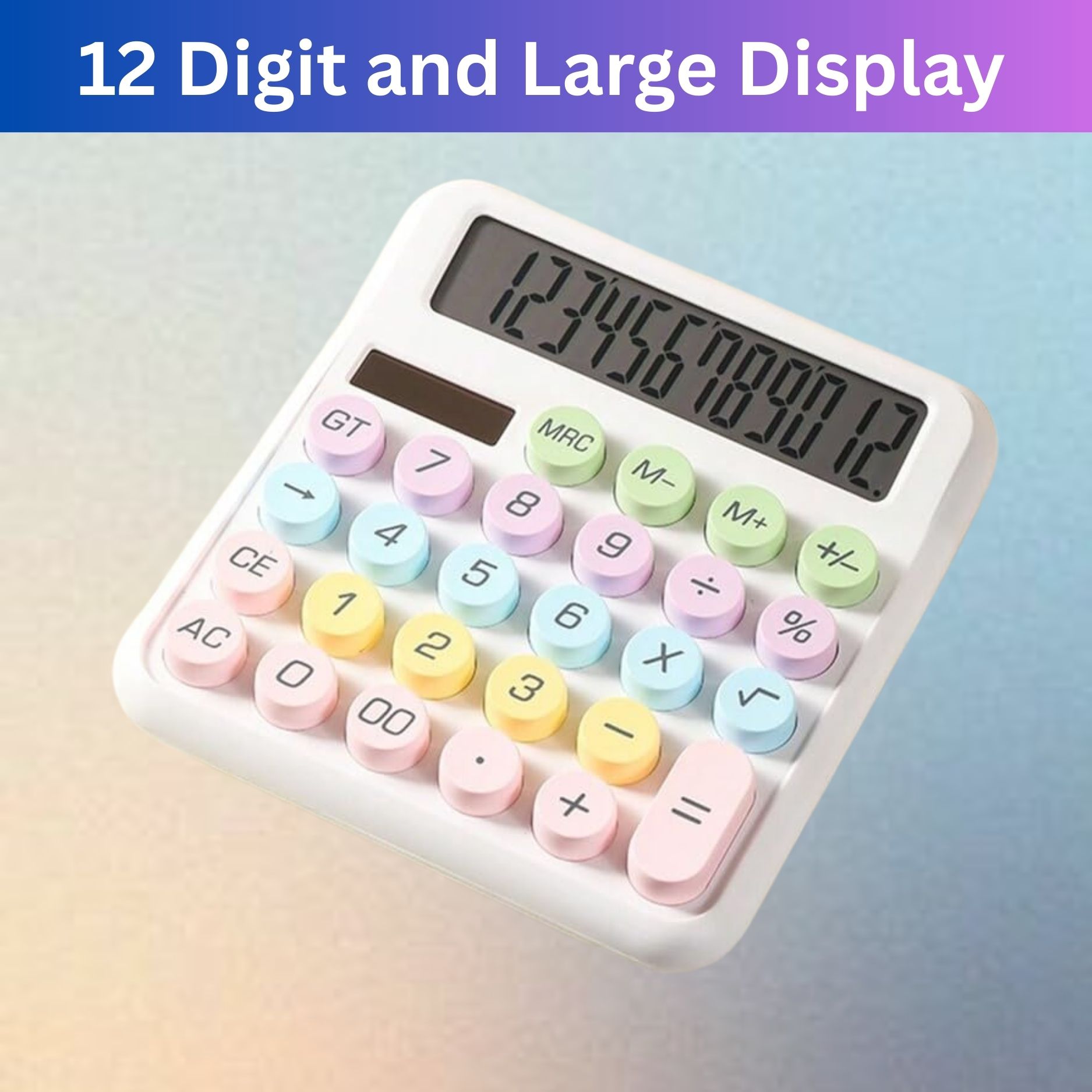Desktop Calculator, 12-Digit Large LCD and Large Buttons for Office, Homes A223 Basic Calculator-image-38