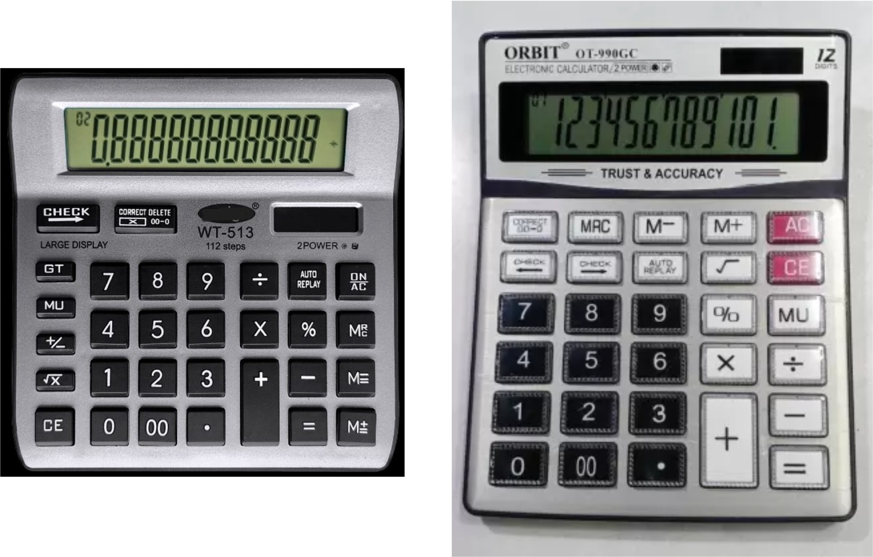 german valley A Superb Calculator Combo of 513Silver And Orbit 990 With Soft Keys Basic Calculator image 1