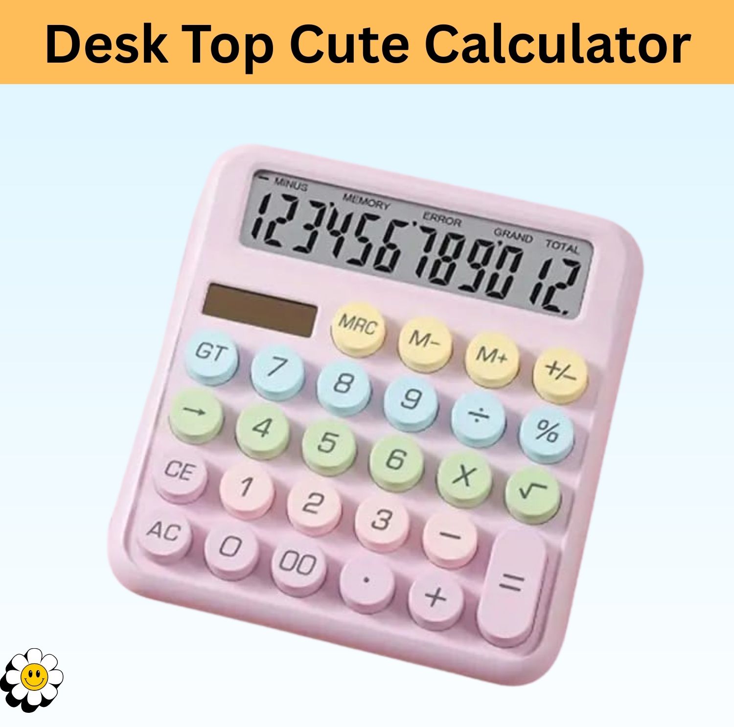 clairbell Desktop Cute Calculator, 12-Digit Large Display With Aesthetic Candy Color X492 Desktop Cute Calculator, 12-Digit Large Display With Aesthetic Candy Color N492 Financial Calculator-picture-1