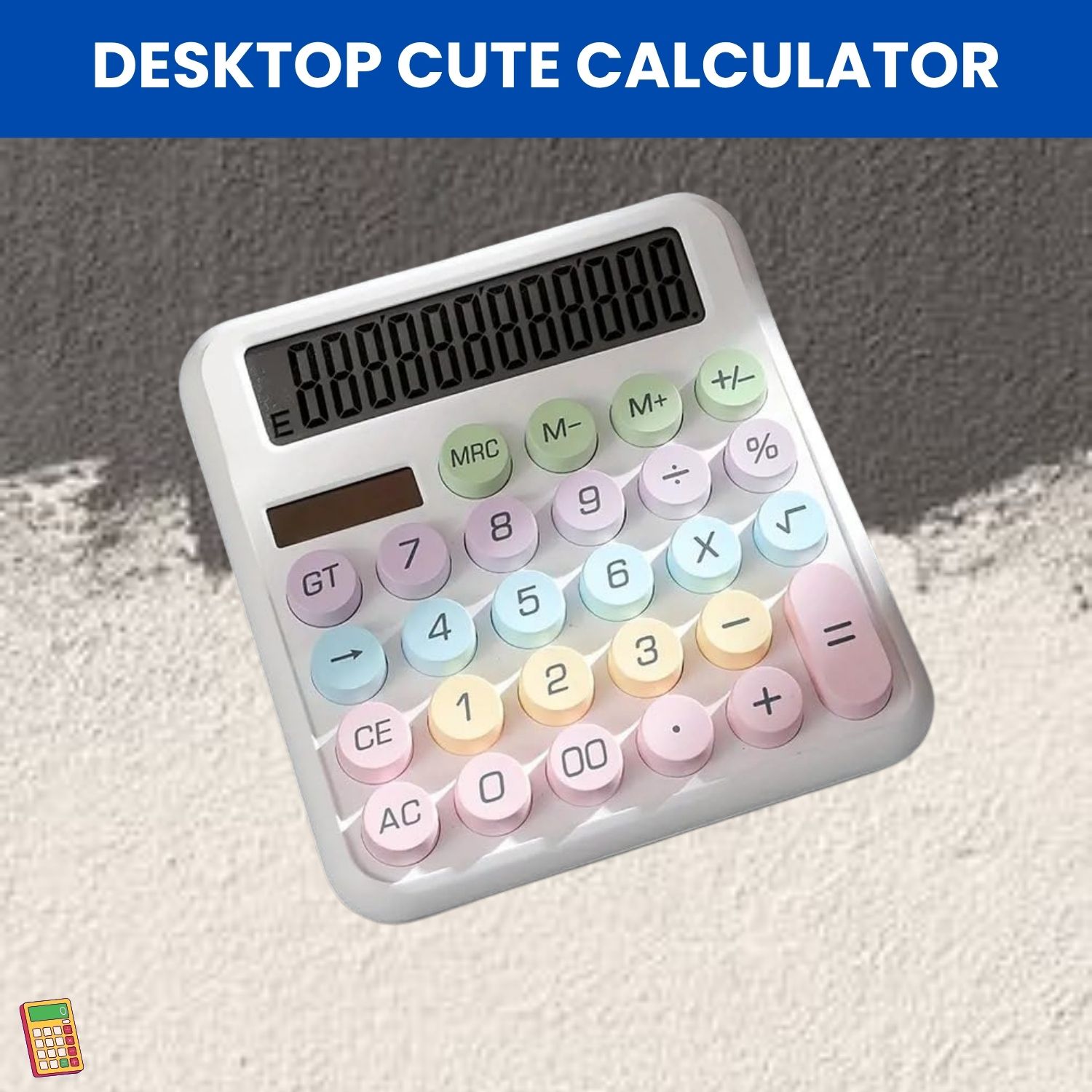 clairbell Desktop Cute Calculator, 12-Digit Large Display With Aesthetic Candy ColorI413 Desktop Cute Calculator, 12-Digit Large Display With Aesthetic Candy ColorW413 Basic Calculator-picture-18